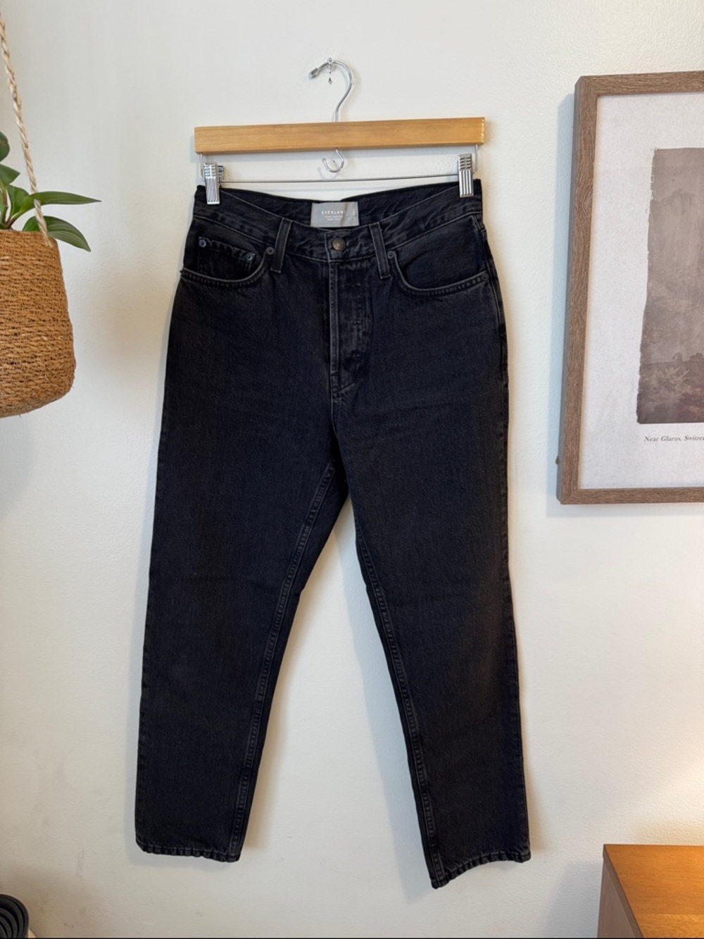 Everlane The '90's Cheeky Jean 27.5'', Faded Black, Sz 26 Ankle
